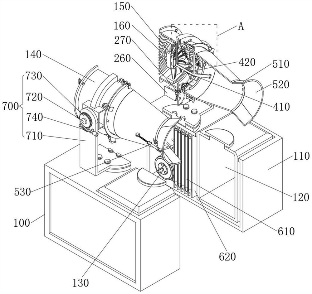 Construction site spraying device with surrounding spraying structure for environmental engineering