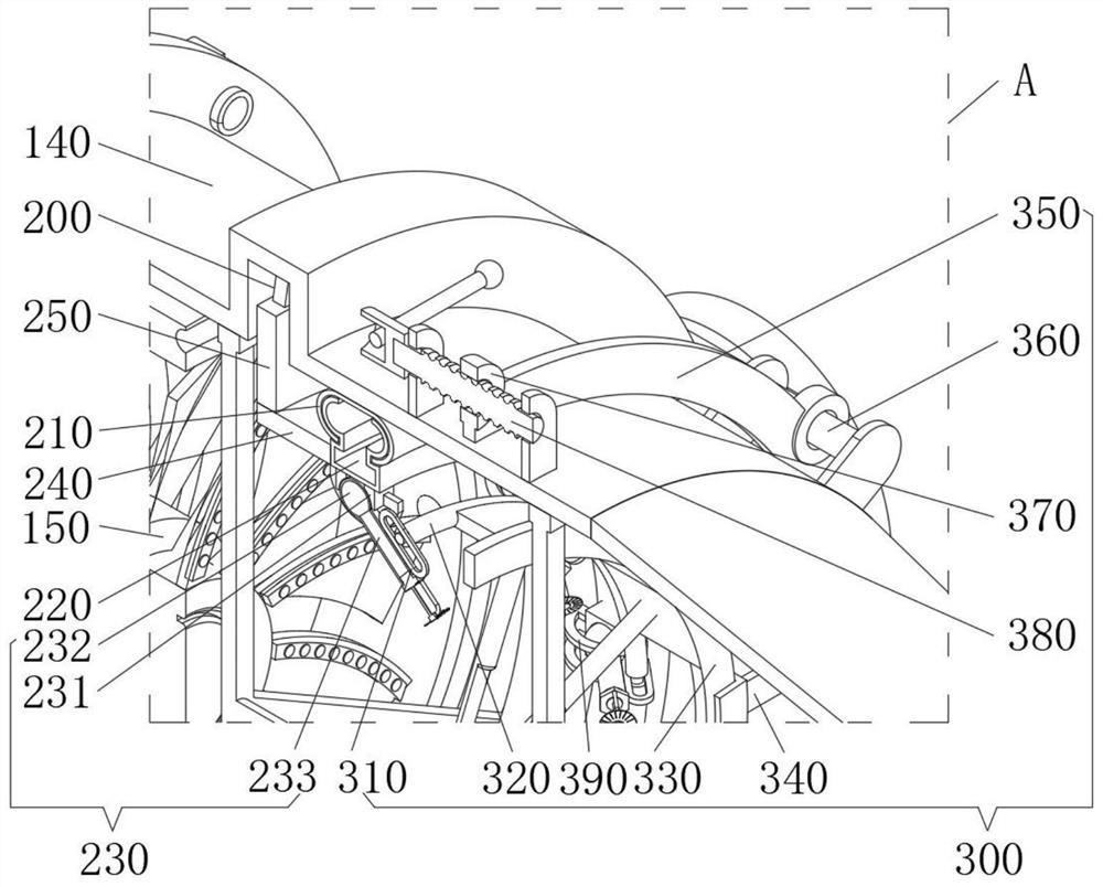 Construction site spraying device with surrounding spraying structure for environmental engineering