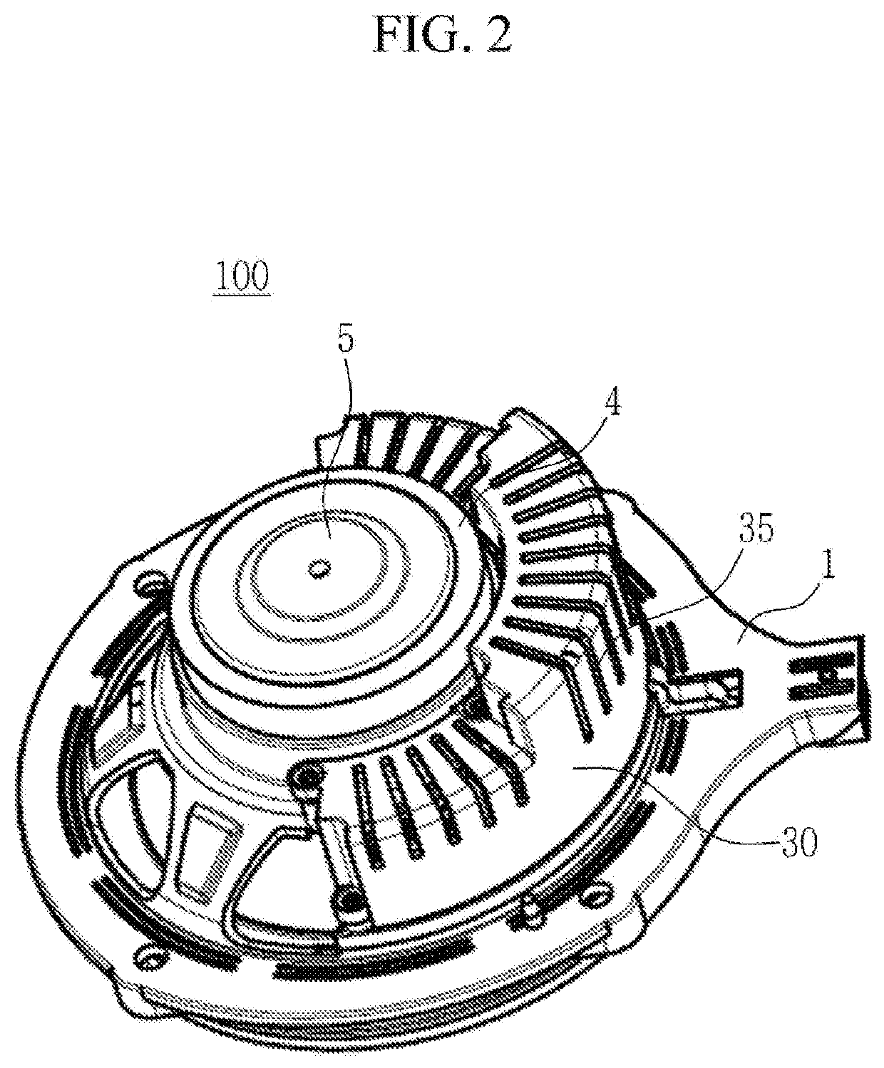 Speaker unit for a vehicle