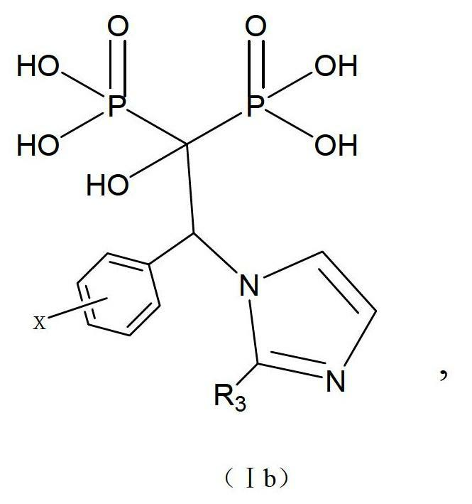 Imidazole diphosphonie acid compound and pharmaceutically-acceptable salt and medicinal application thereof