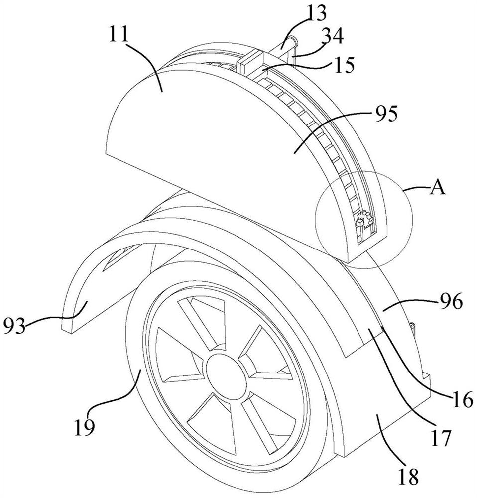 A new energy vehicle tire protection device