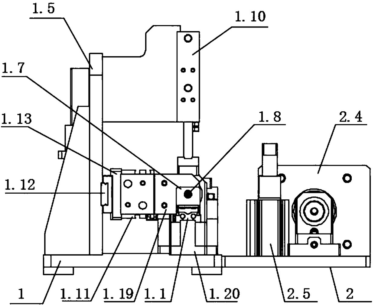 Overlapping quantity pneumatic measuring device and method of large-flow electro-hydraulic servo valve