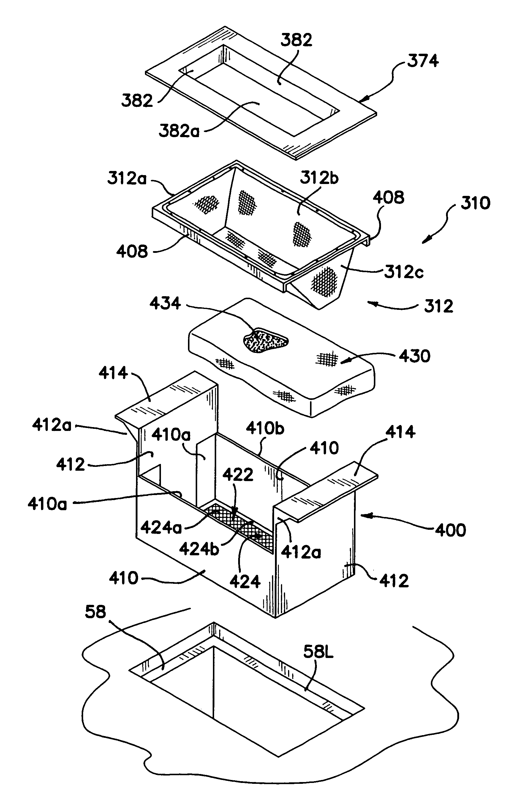 Post-production drain inlet filter system