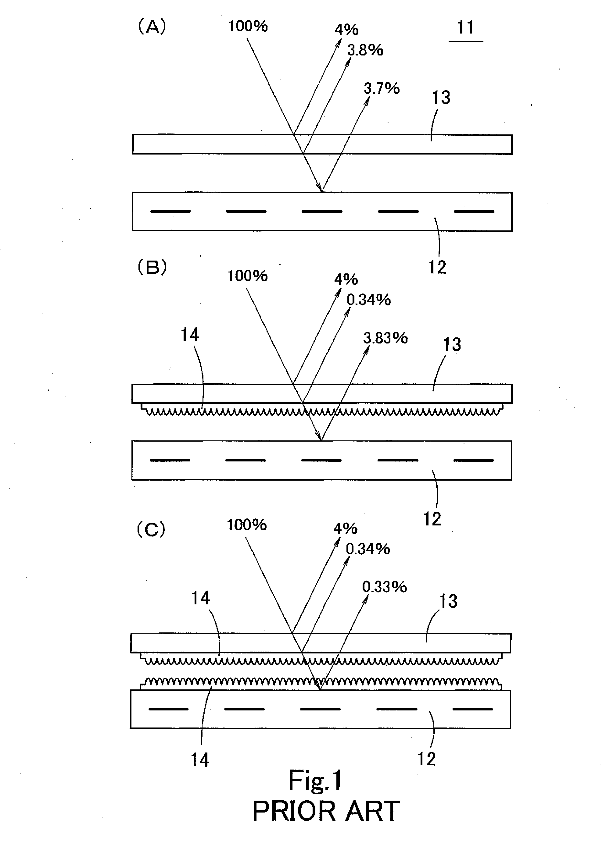 Contact prevention film, touch panel and display device cover panel