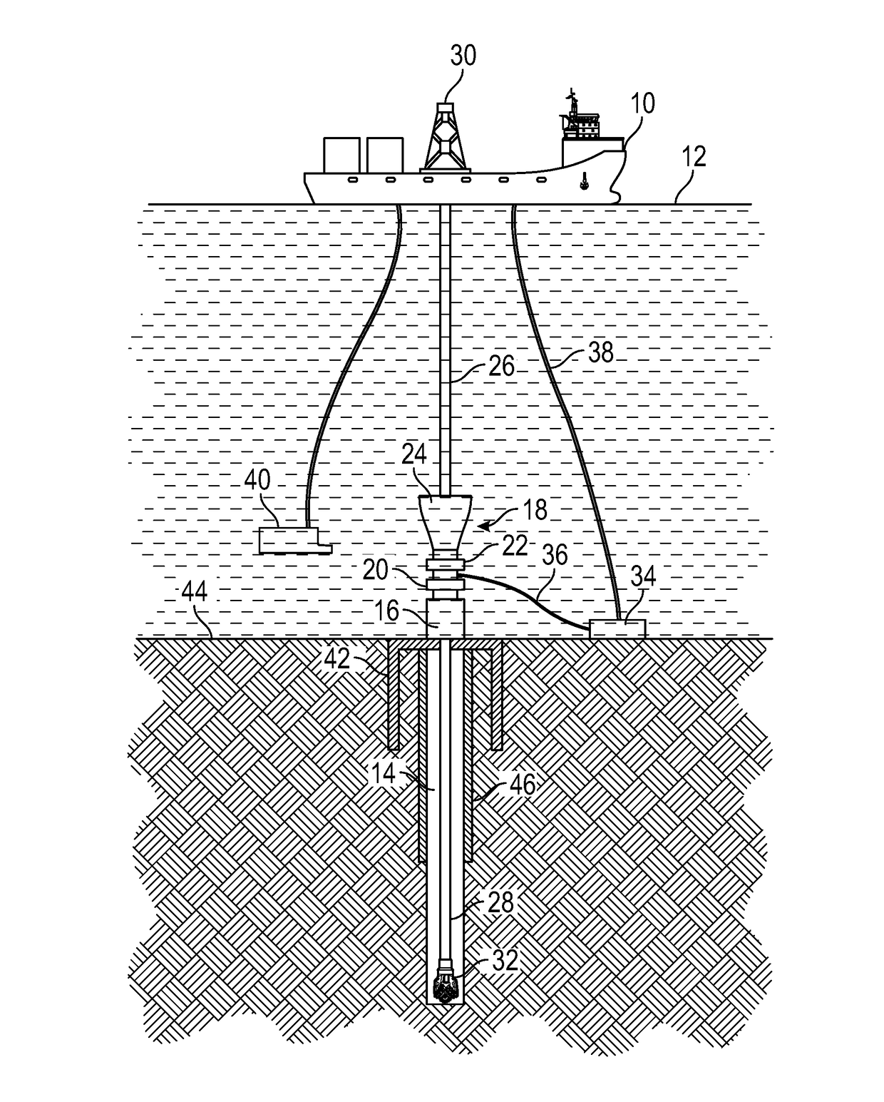 Installation assembly for a subsea wellhead