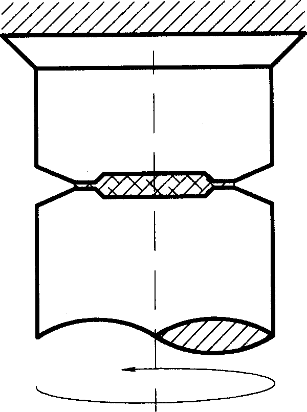 High pressure torsion test method capable of fining sample grain