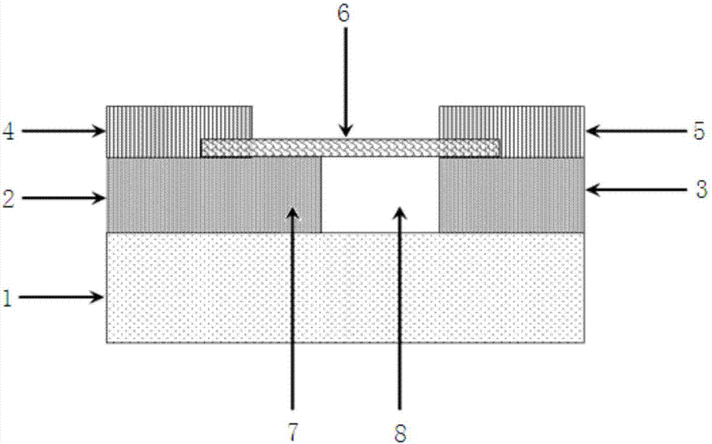 An FET type gas sensor having a composite insulating structure and a preparing method thereof