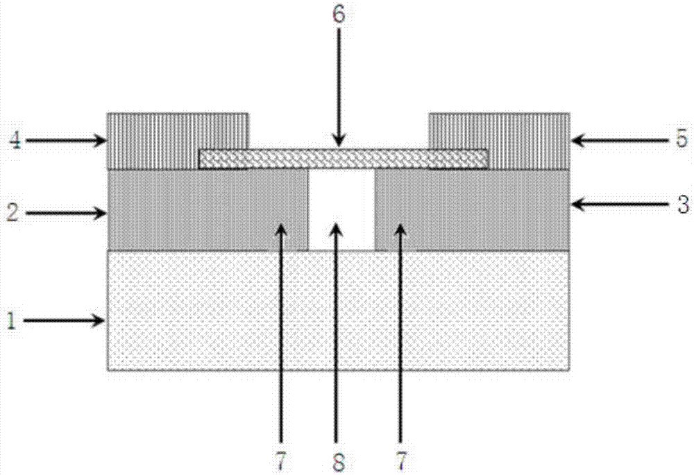 An FET type gas sensor having a composite insulating structure and a preparing method thereof