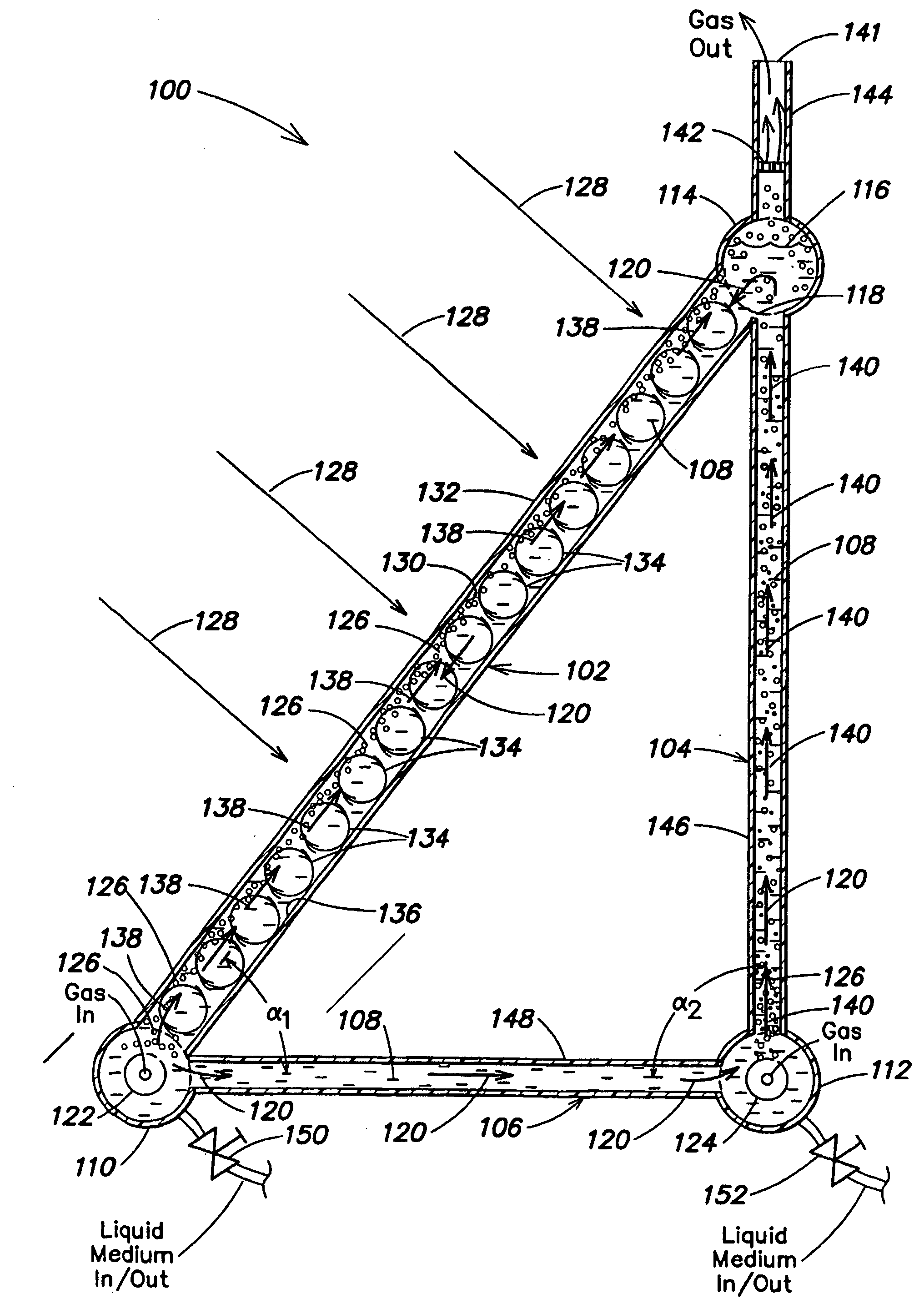 Photobioreactor and process for biomass production and mitigation of pollutants in flue gases