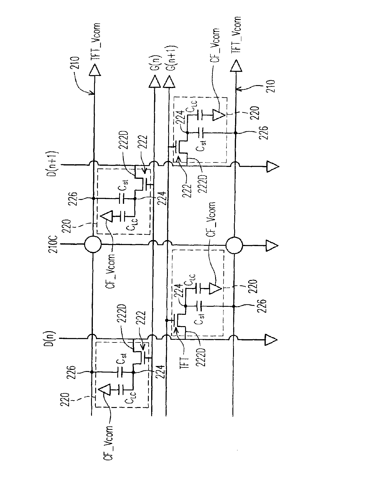 Dual scanning line pixel array substrate