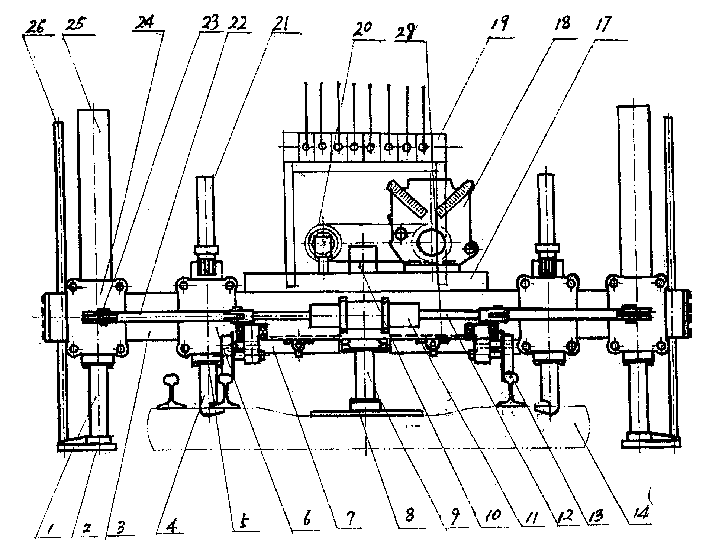 Hydraulic switches track-lifting and shifting machine