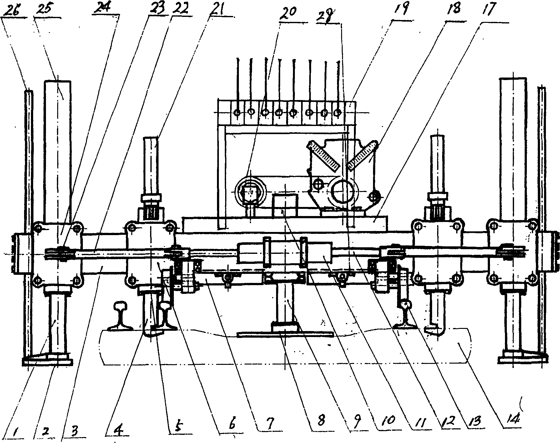 Hydraulic switches track-lifting and shifting machine