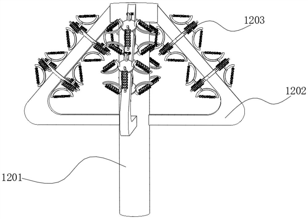 Construction waste screening device for screening iron products