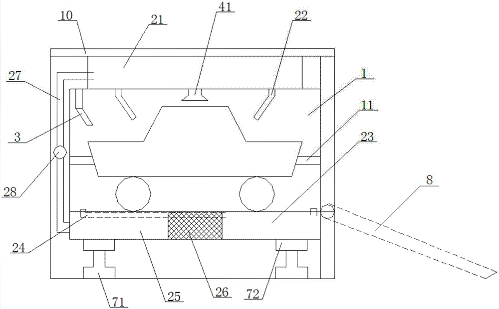 Movable cleaning vehicle suitable for washing cars