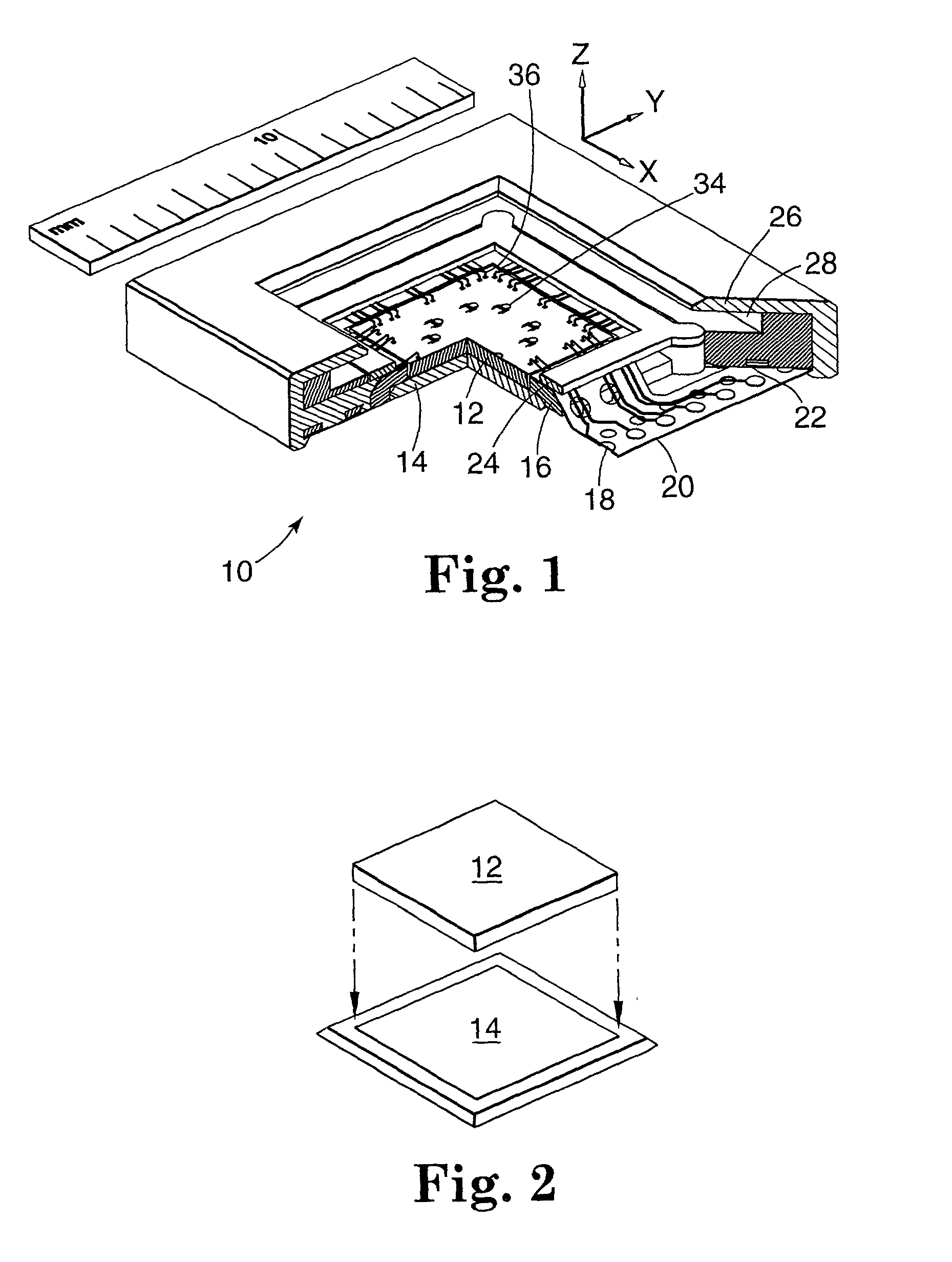 Hermetic package for mems devices with integrated carrier