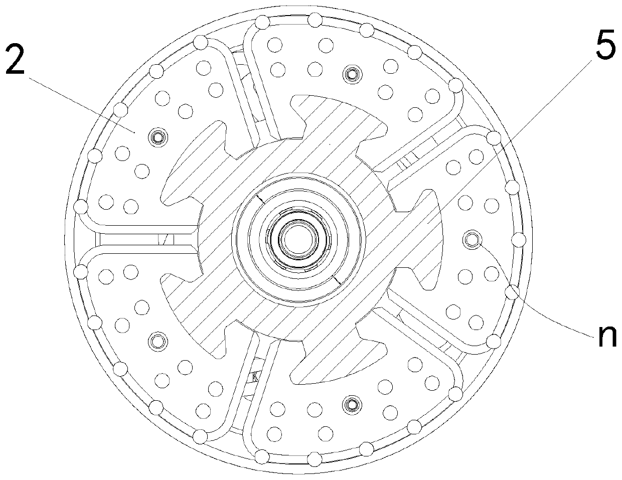 Large-diameter combined type air reverse circulation down-the-hole hammer