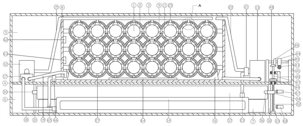 Water bath heat exchange type hydrogen storage device for hydrogen kinetic energy engine vehicle