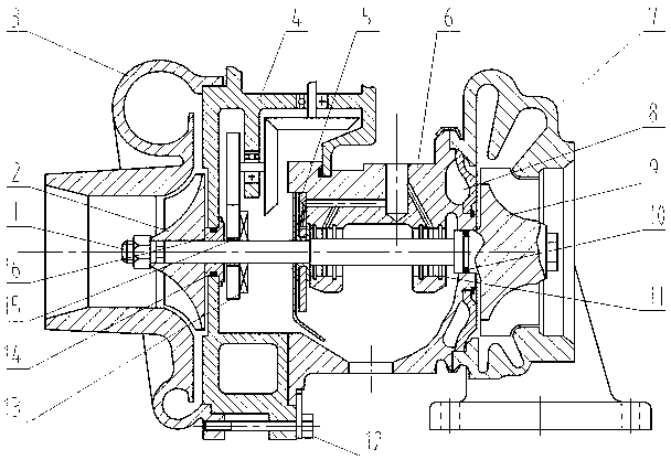 Electric auxiliary engaging and disengaging type power turbine composite supercharger