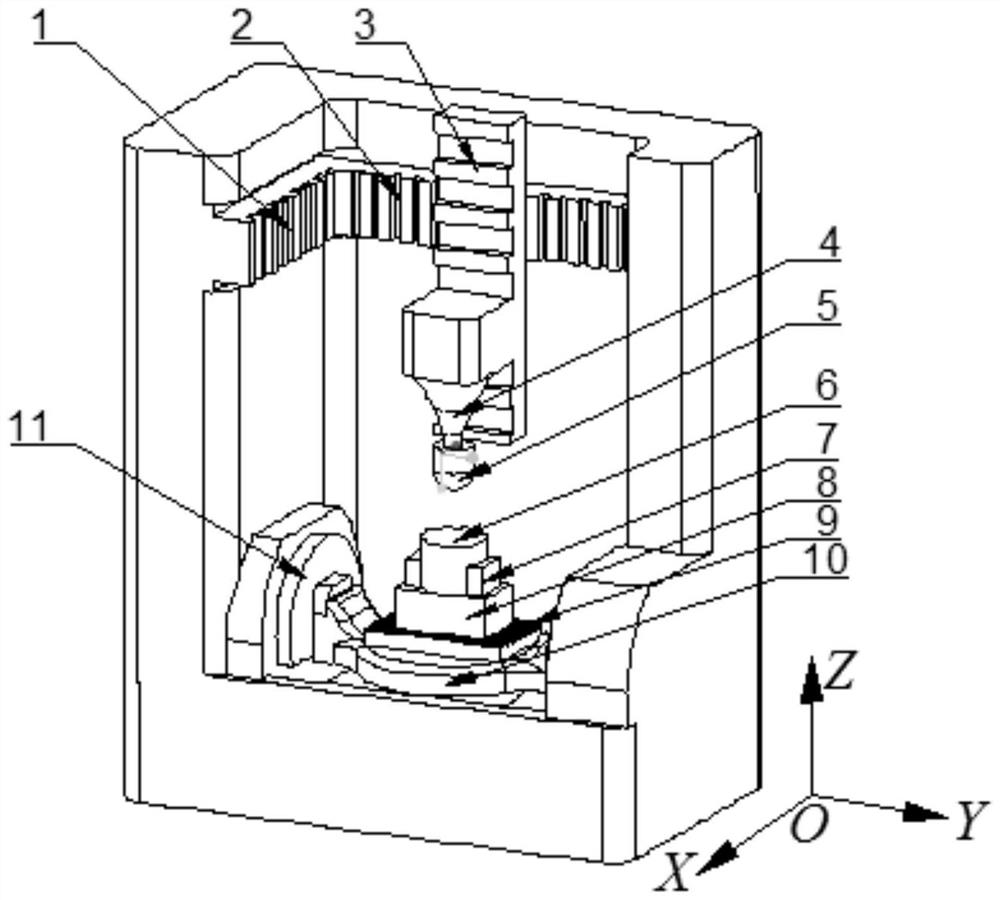 Three-dimensional vibration-assisted milling processing system and three-dimensional vibration-assisted milling method for structural surface