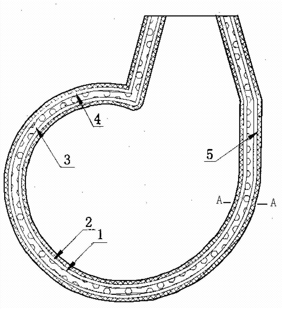 Low-noise centrifugal ventilator casing