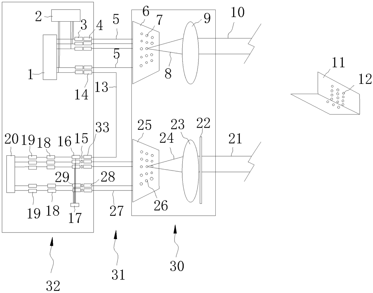 Laser radar, and method for realizing separation of probe from chassis of laser radar