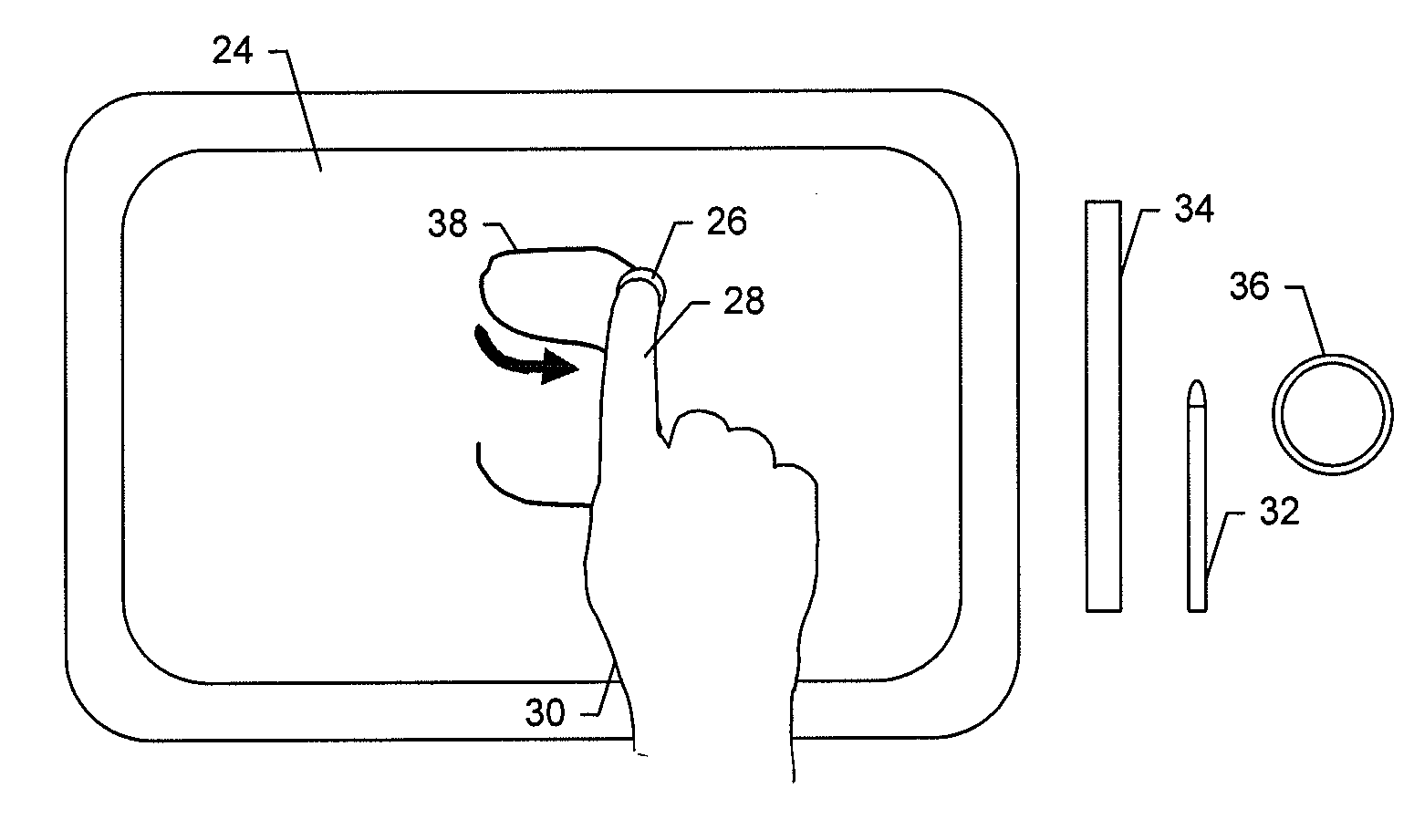 Apparatus, method and computer-readable storage medium for directing operation of a software application via a touch-sensitive surface