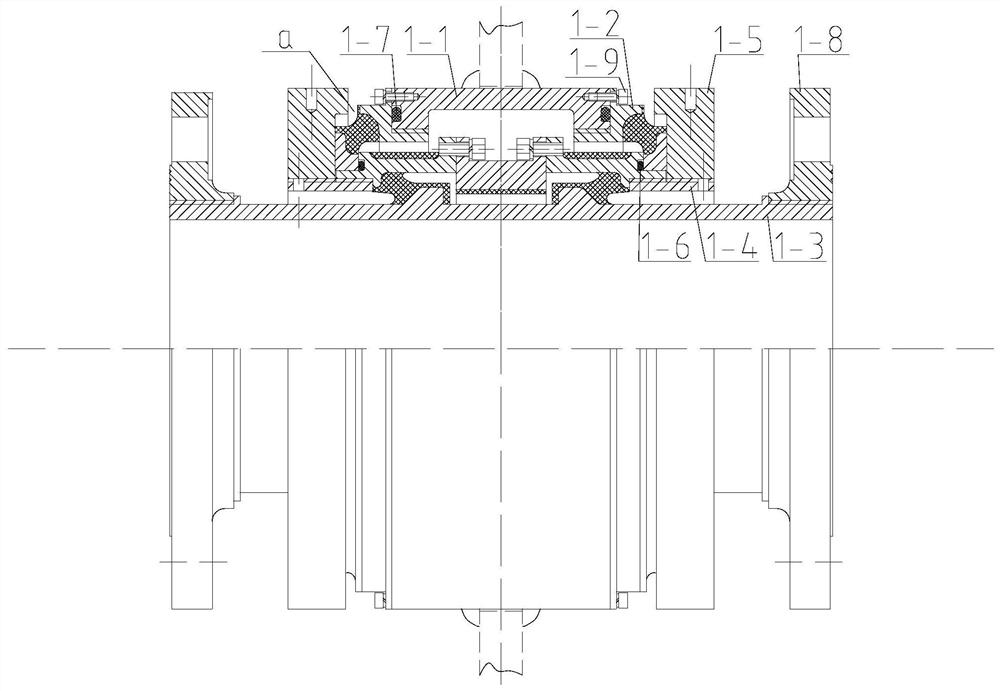 Elastic cabin-penetrating double-layer vibration isolation device for pipeline