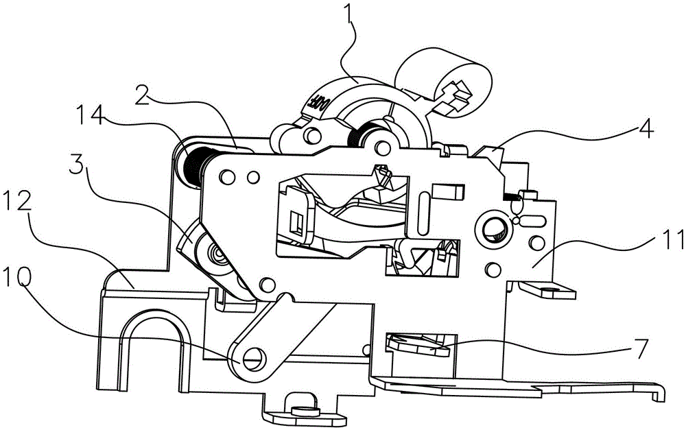 Operating mechanism of residual current circuit breaker