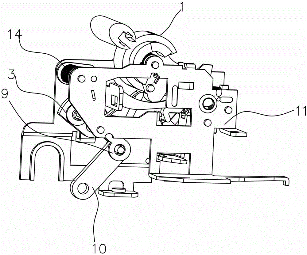 Operating mechanism of residual current circuit breaker