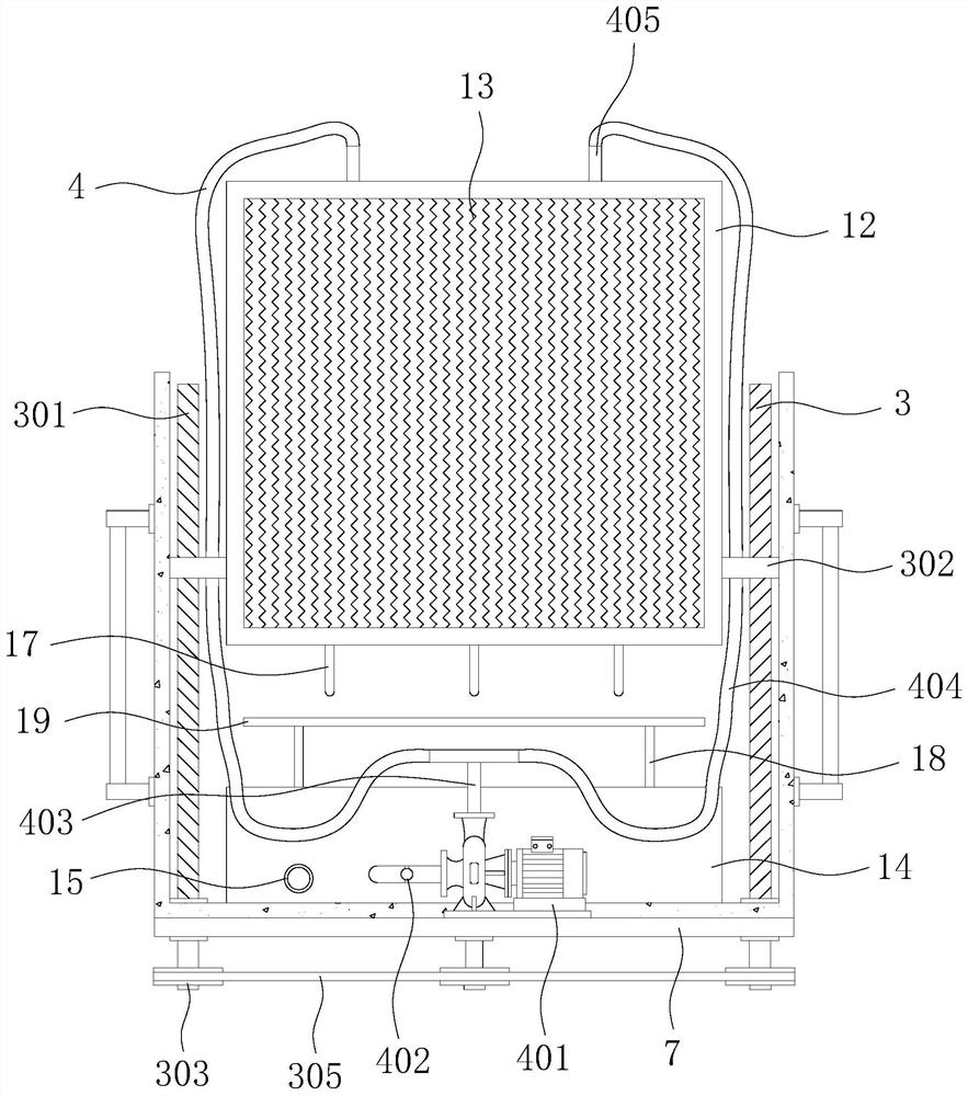 Water curtain cooling and humidifying device for poultry breeding