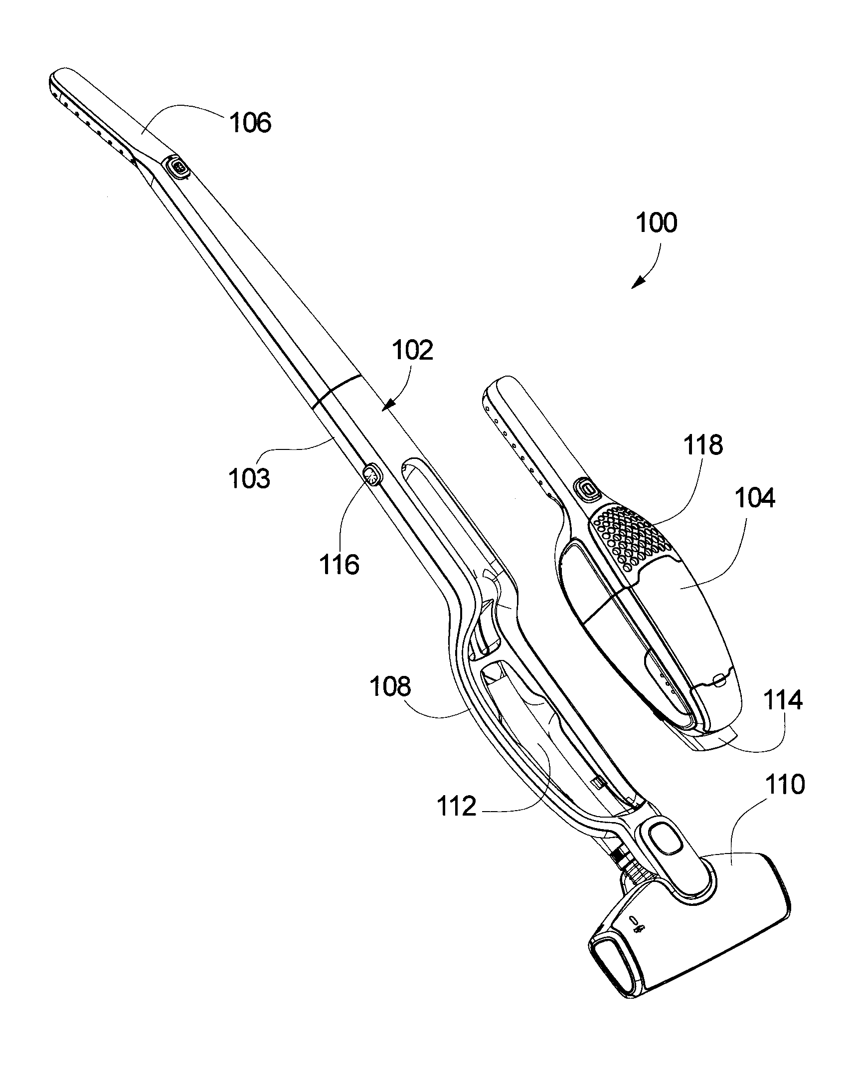 Handheld Vacuum Unit Retention Features