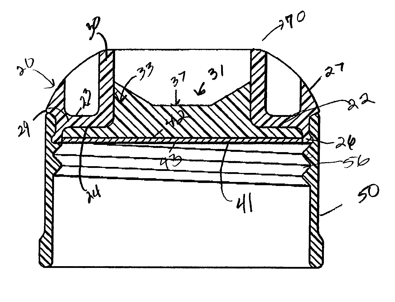 Tube closure with removable septum for direct instrument access