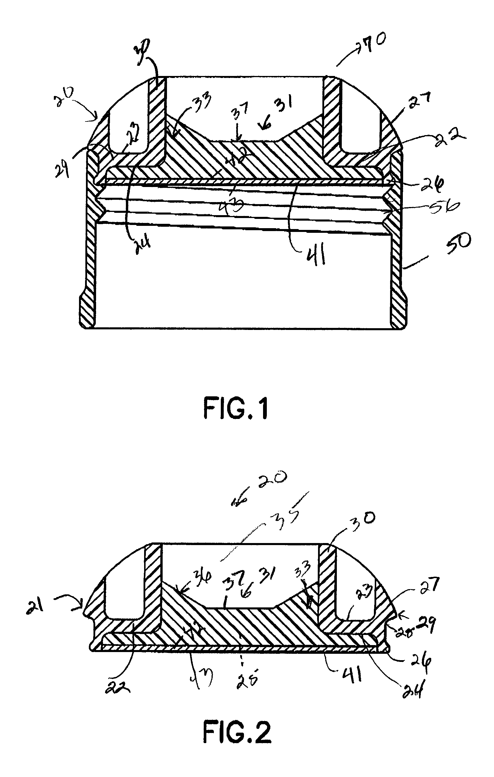 Tube closure with removable septum for direct instrument access