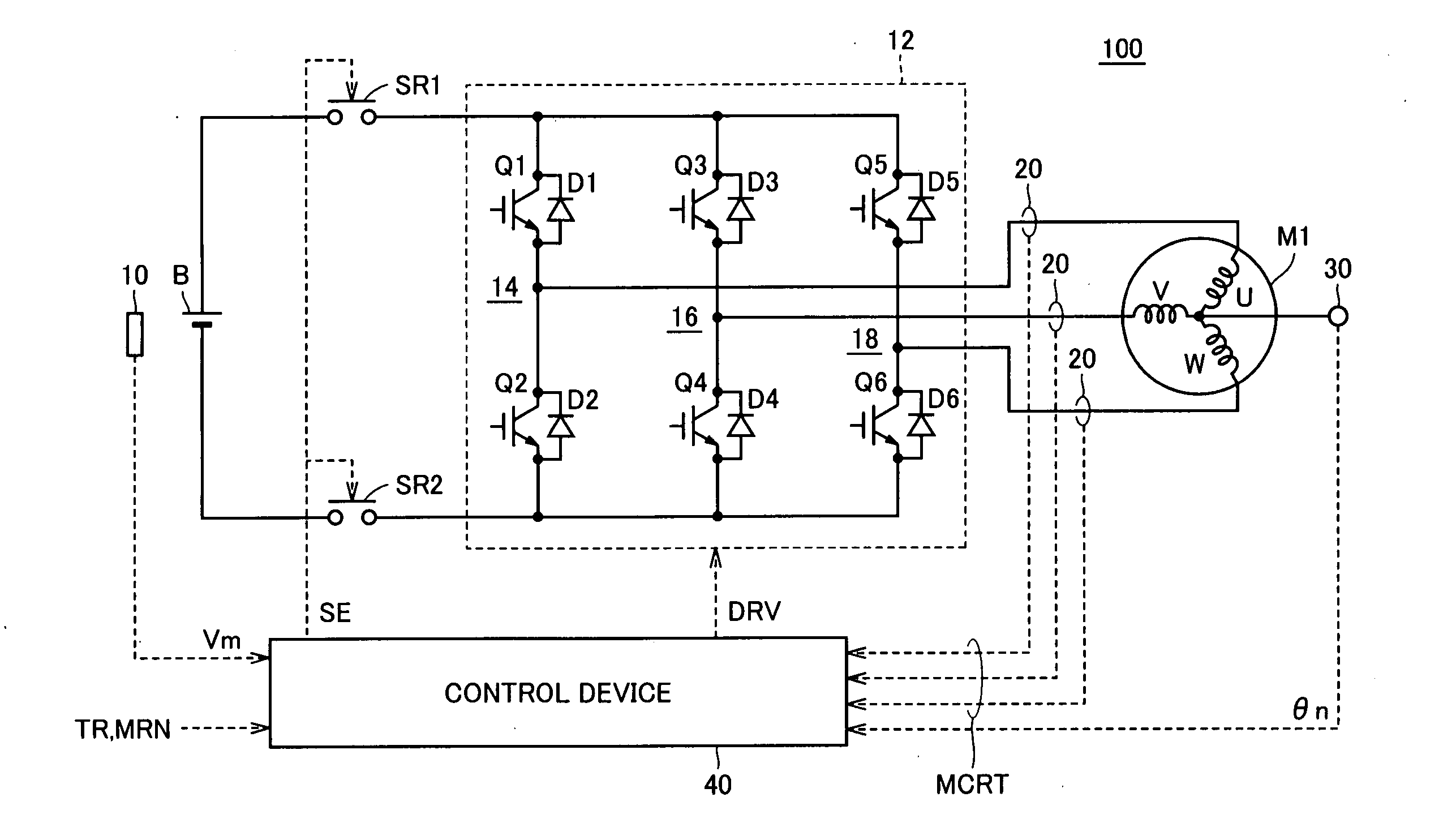 Power supply apparatus capable of detecting abnormality of current flowing through drive circuit