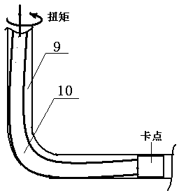 Horizontal well reversing clamping release method