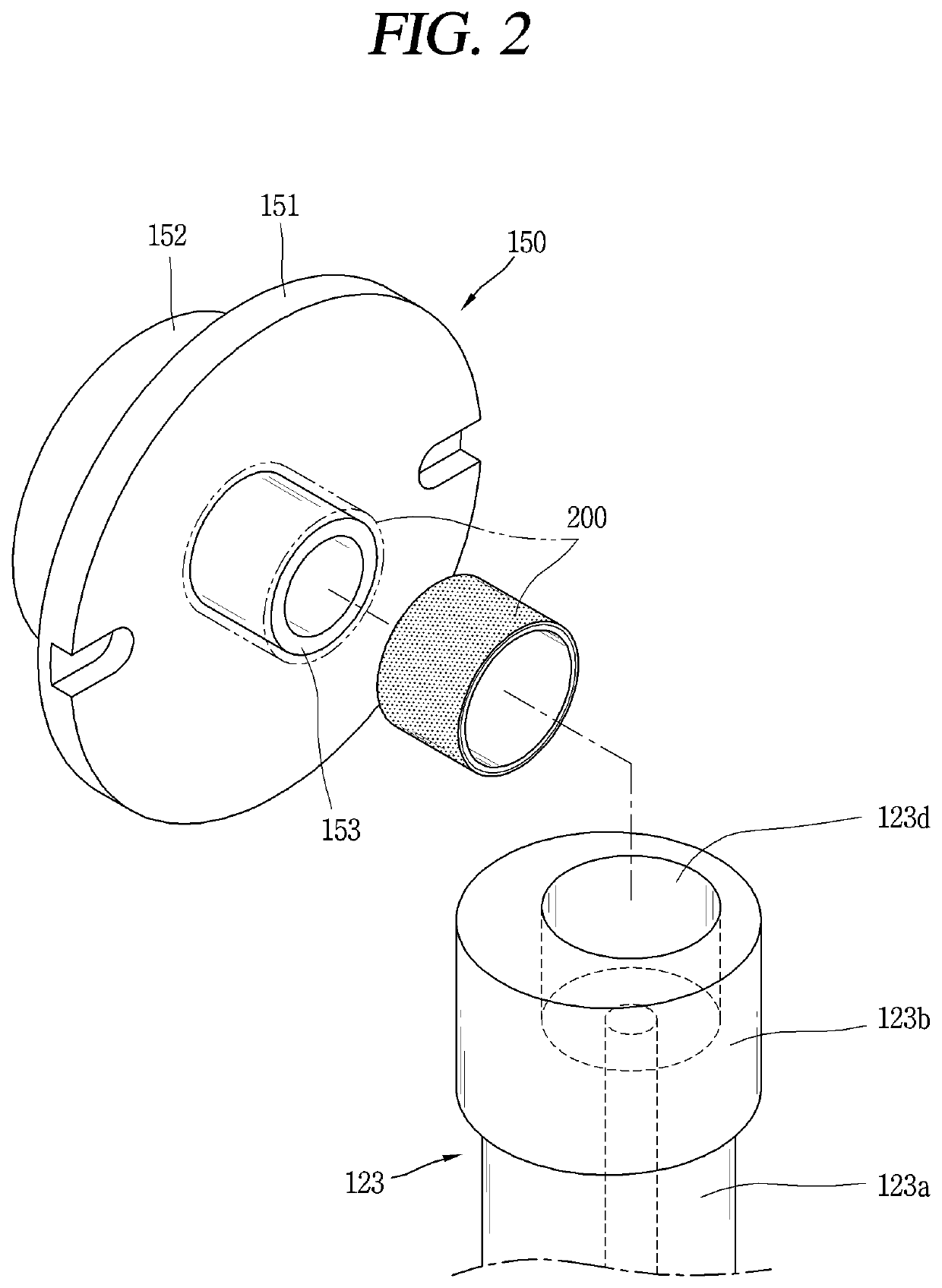 Bush bearing having outer lubricating layer, manufacturing method therefor and scroll compressor having same applied thereto