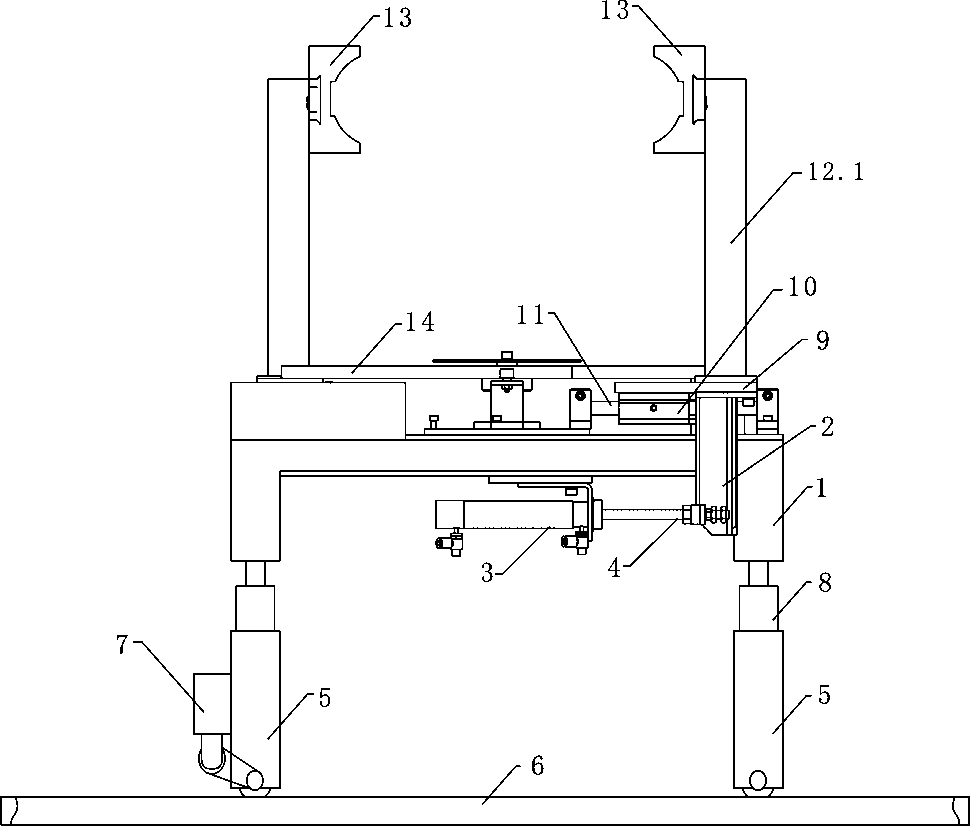 A mobile device for construction of transfer beams and method of use thereof