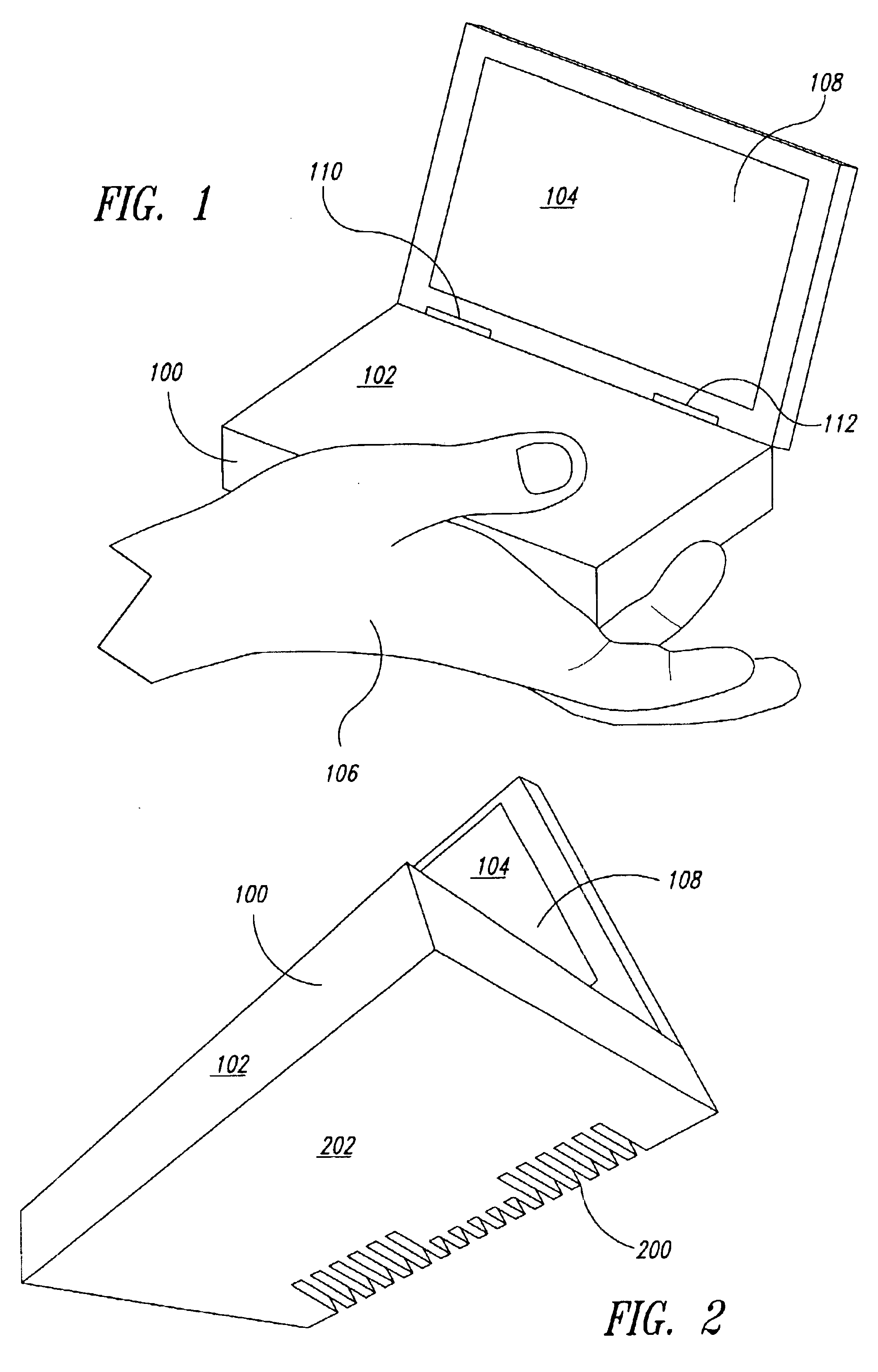 Heat dissipation from a hand-held portable computer