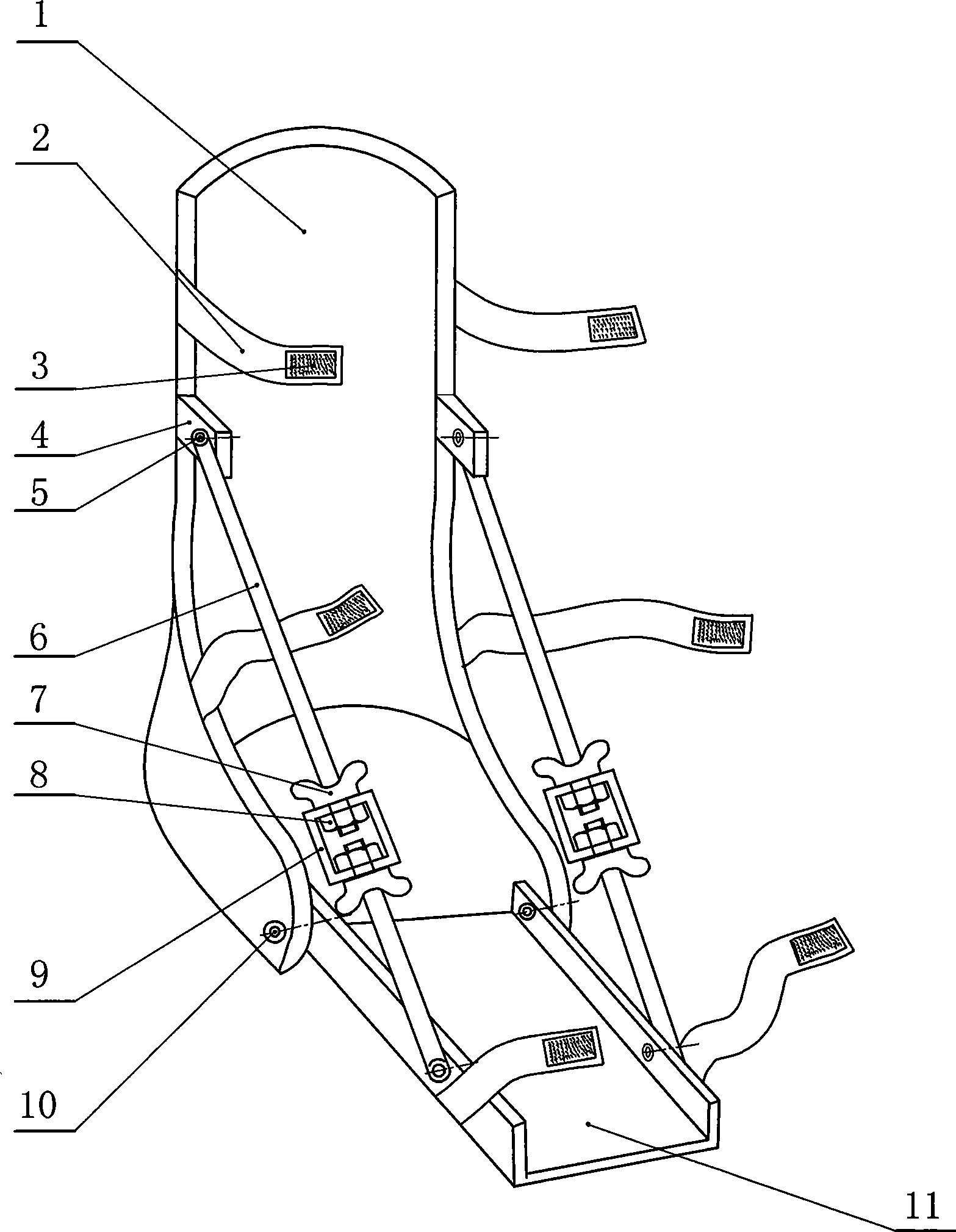 Transfusion fixator for children's foot