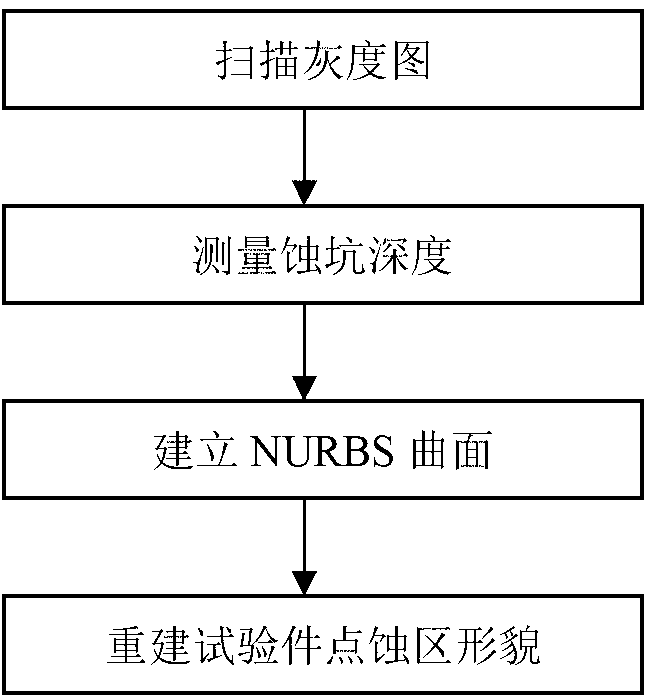 Three-dimensional reconstruction method for damaged corrosive pitting topography of metal panel