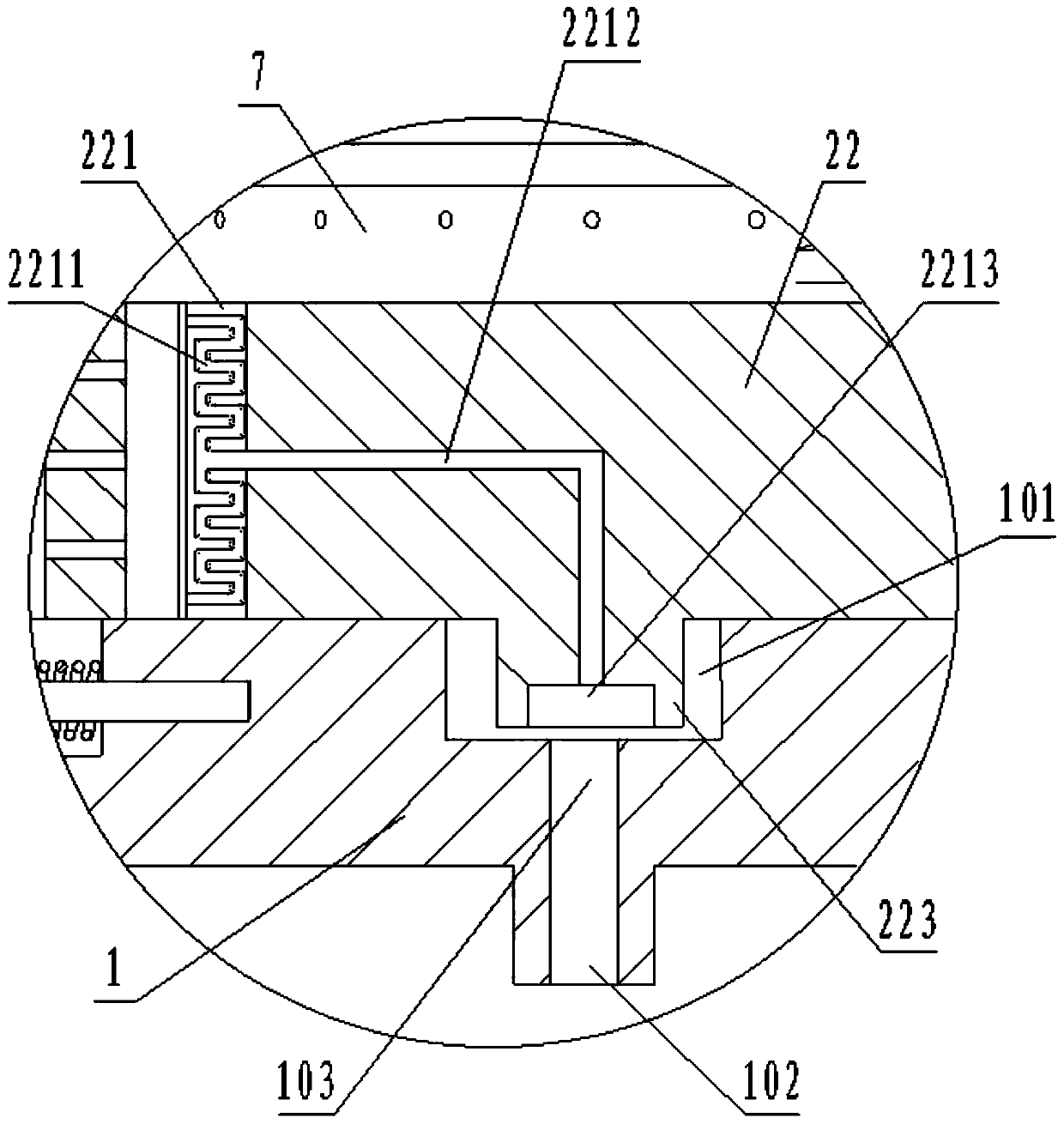 A carburized thin-walled ring gear combined pressure quenching tooling