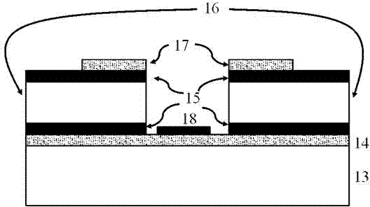 Composite film of inorganic insulating films and polyimide films used for three-pole field emission cathode