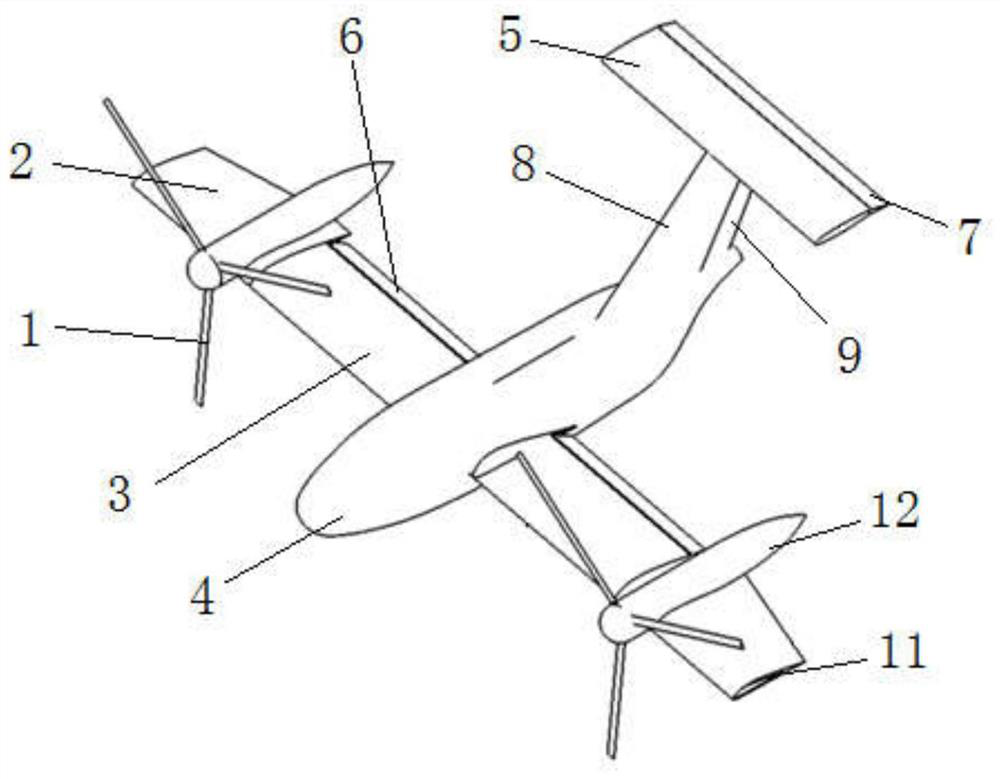 Medium-sized tilt rotor unmanned aerial vehicle