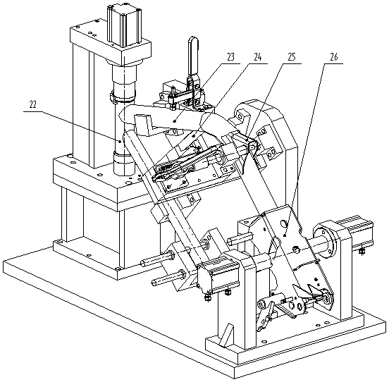 Combination machining method of front half body of riding type motorcycle frame and auxiliary device thereof