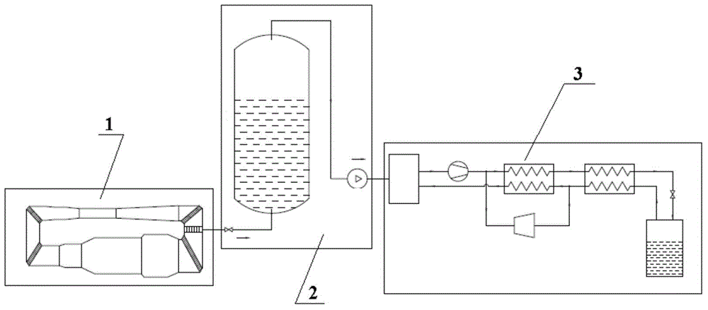 Low-temperature wind tunnel nitrogen recovery device, and recovery method