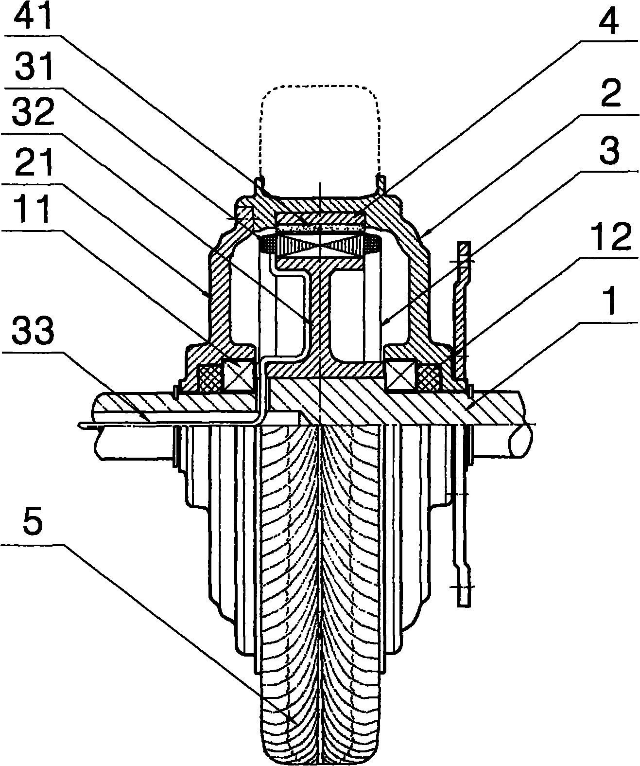 Wheel permanent-magnet generator