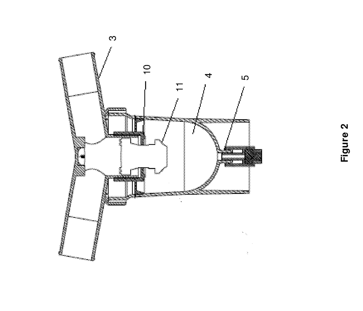 Coaxial and double lumen breathing circuit systems having a lung pressure measurement port and closed system water trap which can be drained with an enjector