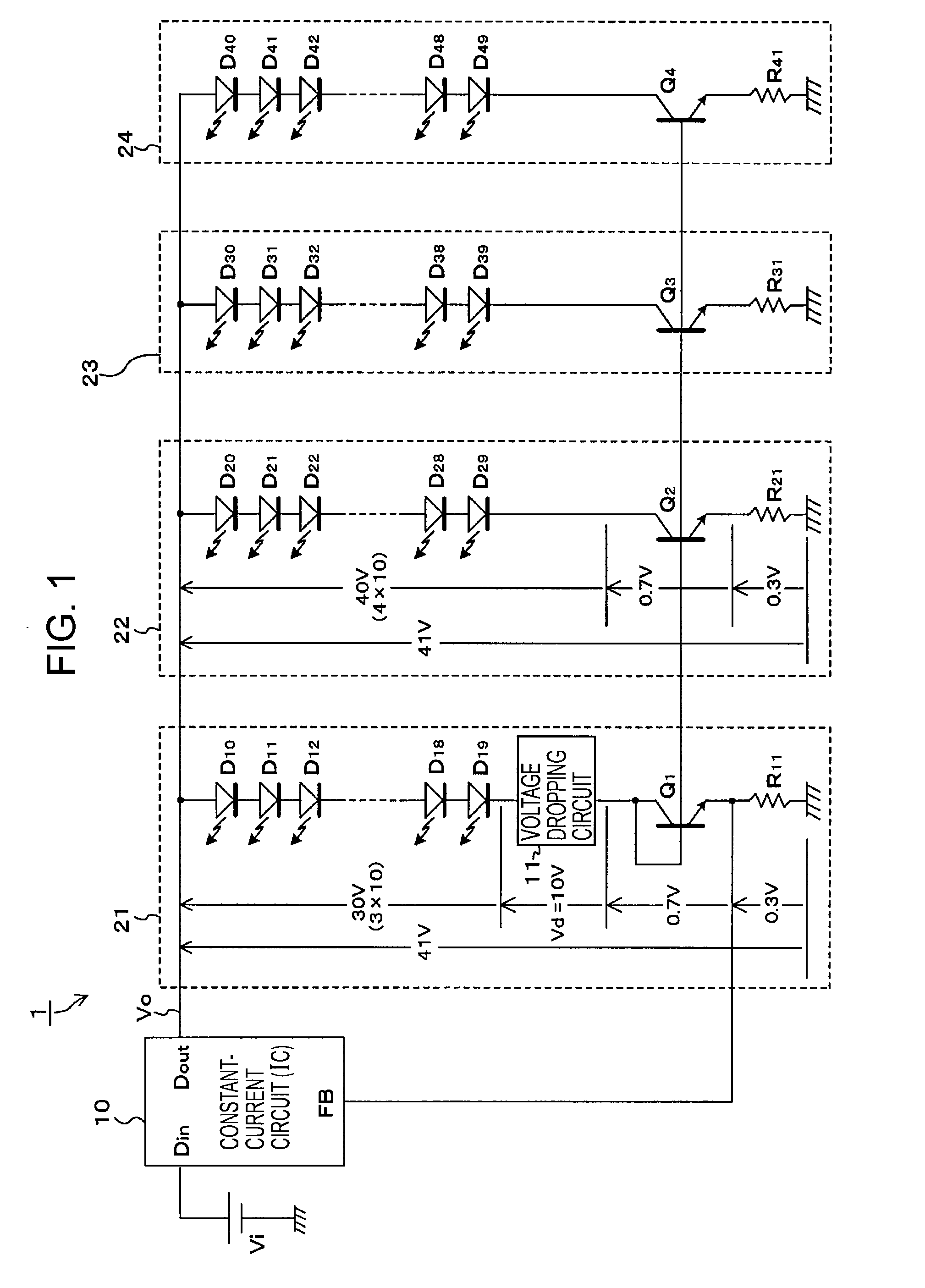 Light-emitting diode drive circuit, light source device, and display device