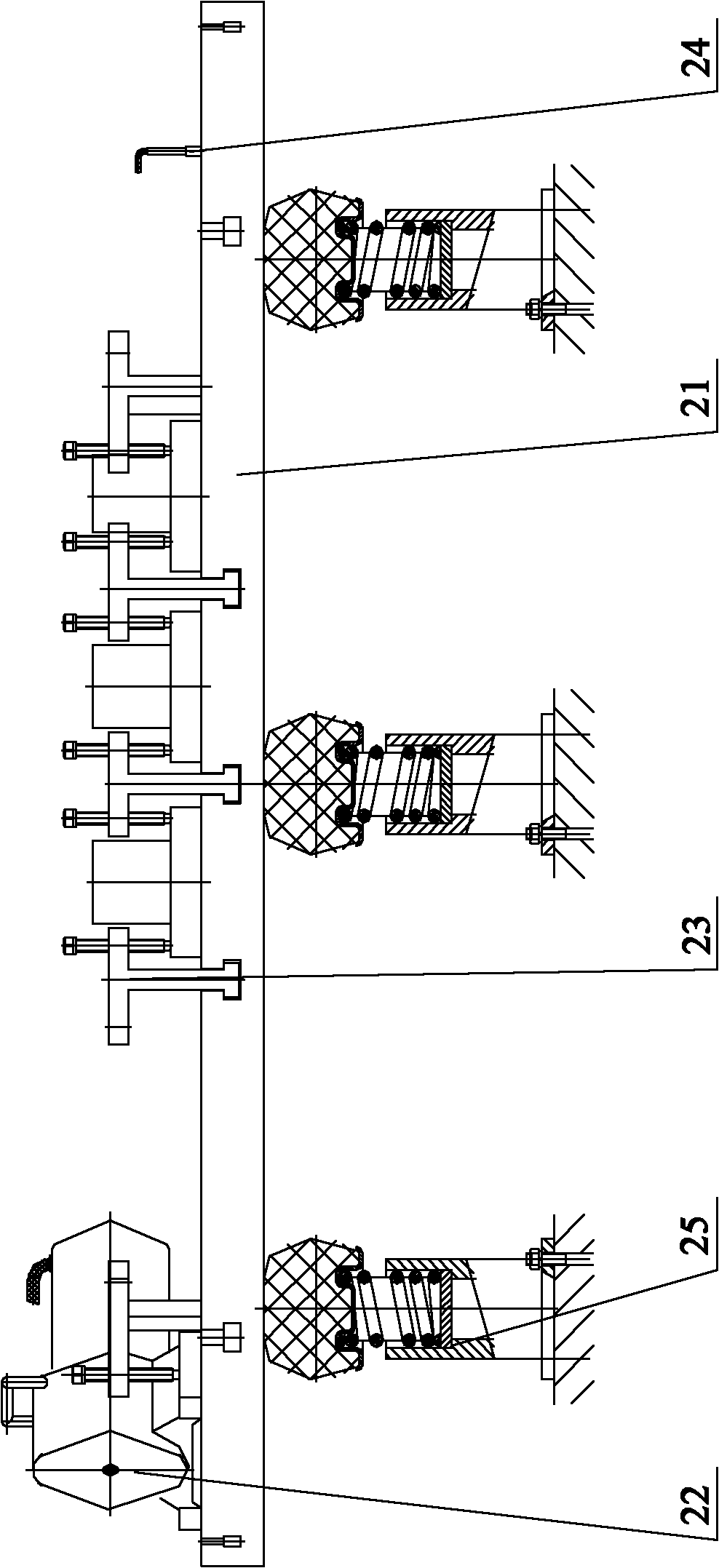 Vibratory stress relief equipment and vibration reduction bearing device thereof