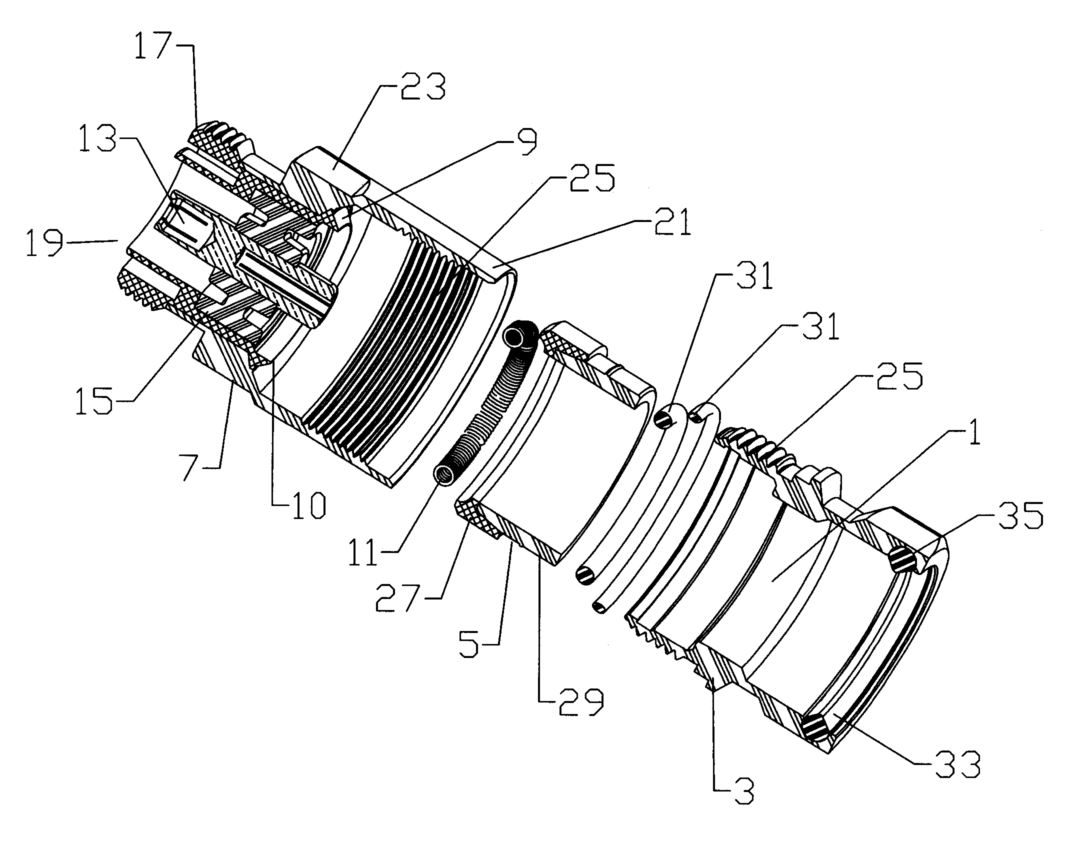 Multi-shot coaxial connector and method of manufacture